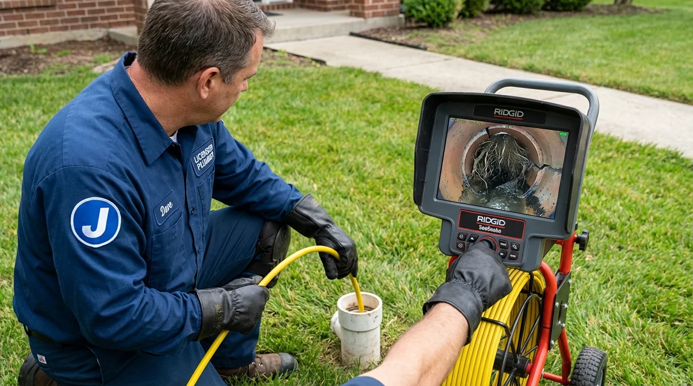 Sewer camera inspection being performed by Johns Plumbing LLC in Brawley